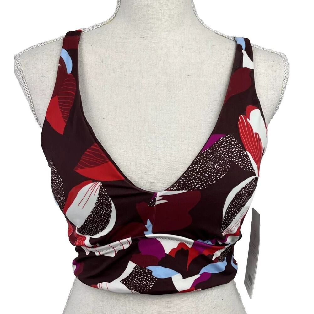 NWT Athleta Women's Plunge Floral Bikini Top D-DD Size Small MSRP $54 Top Only - Picture 5 of 14